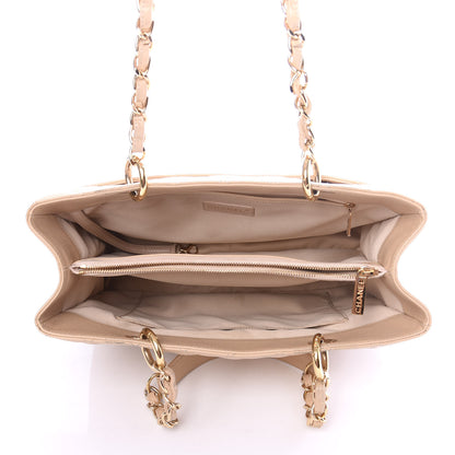 Chanel Caviar Quilted Grand Shopping Tote GST Beige Clair 5 of 14