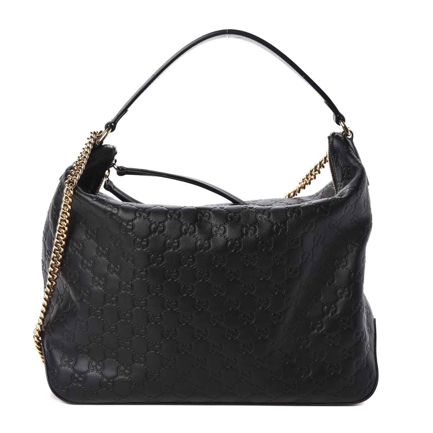 Gucci Guccissima Signature Large Linea A Hobo Black 1 of 9
