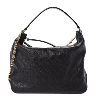 Gucci Guccissima Signature Large Linea A Hobo Black 1 of 9