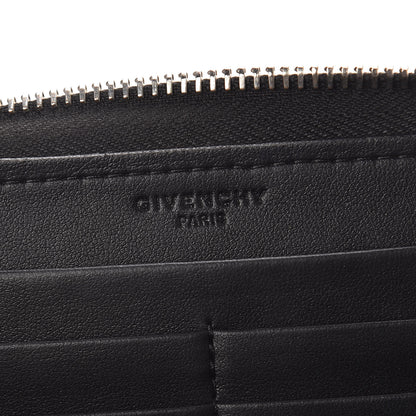 Givenchy Textured Coated Canvas Magnolia and Moth Print Zip Around Wallet Black 6 of 6