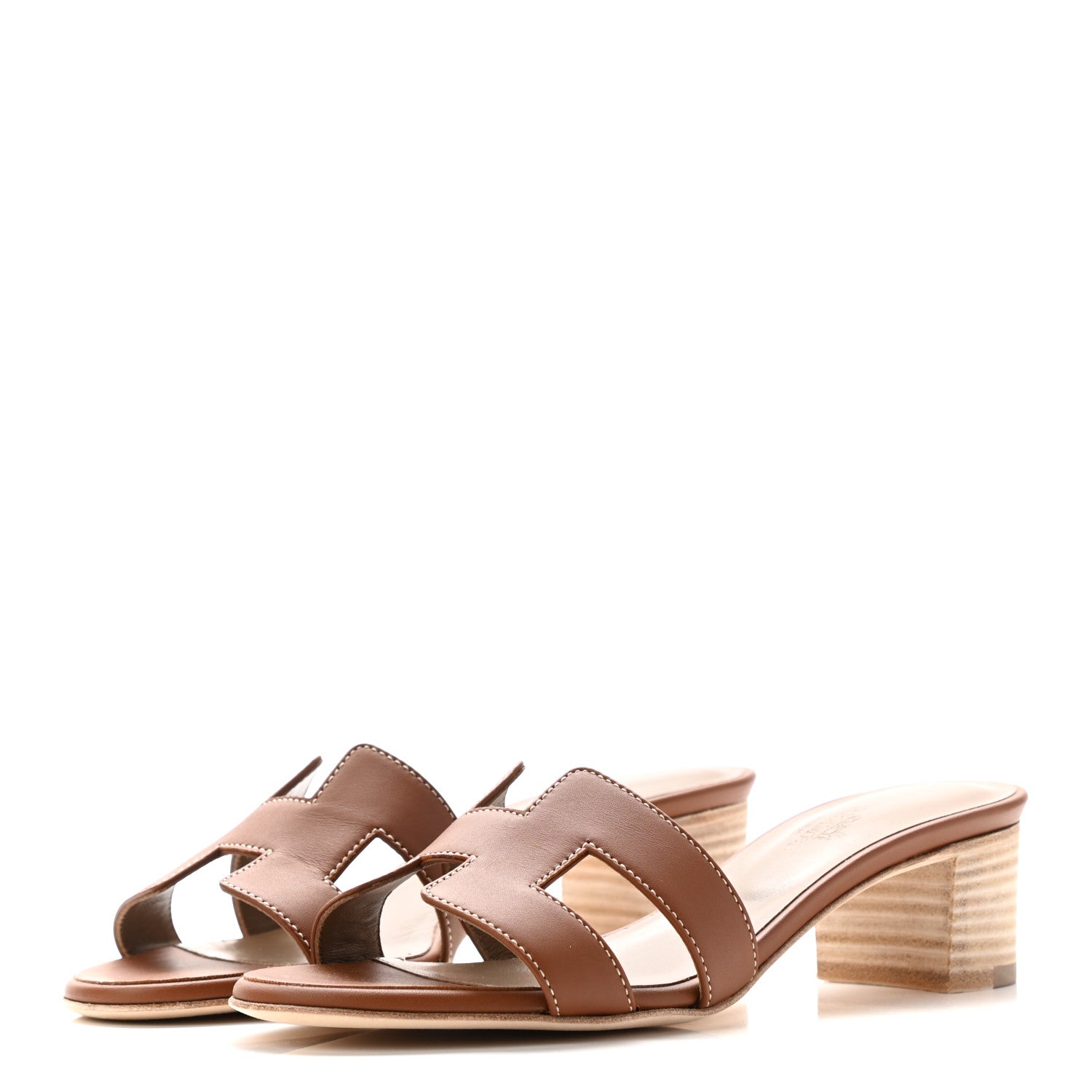 Hermes Calfskin Oasis Sandals 35 Gold 3 of 9