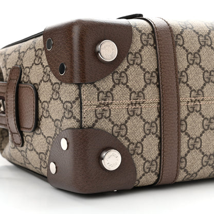 Gucci GG Supreme Monogram Textured Dollar Calfskin Small Detail Tote Beige Ebony New Acero 9 of 12