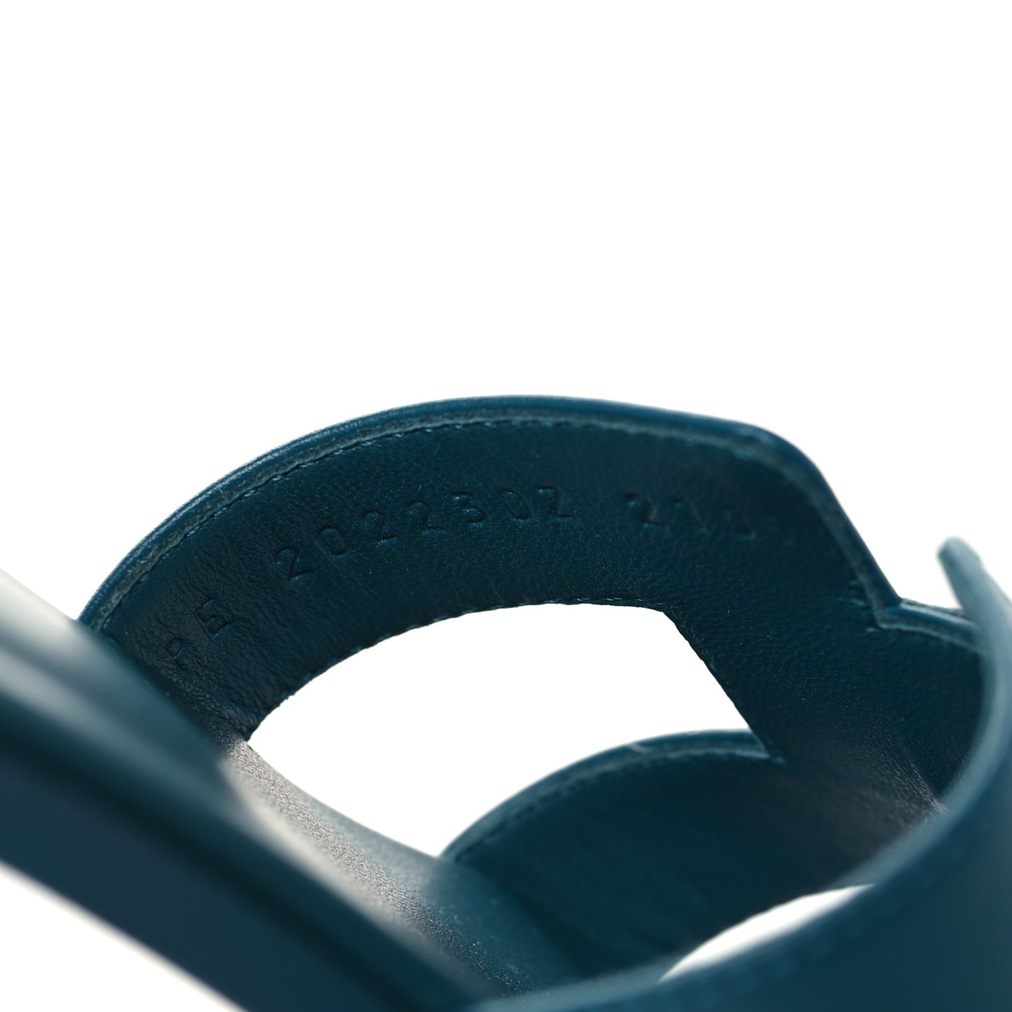 Calfskin Oran Sandals 35 Bleu Emeraude