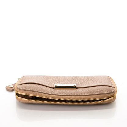 Jimmy Choo Grainy Calfskin Rush Wallet Clutch Nude 8 of 12
