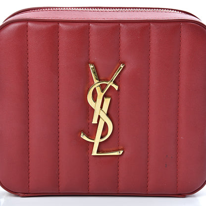 Saint Laurent Lambskin Matelasse Vicky Monogram Belt Bag Eros Red 8 of 12