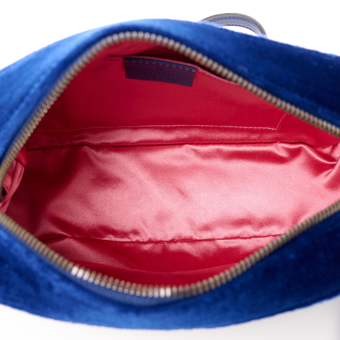 Velvet Matelasse Small GG Marmont Chain Shoulder Bag Cobalt
