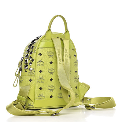 MCM Side Stud Mini Crown Stark Backpack Green 3 of 10