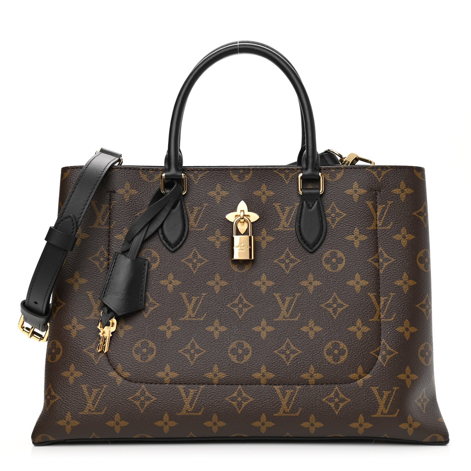 Louis Vuitton Monogram Flower Tote Black 1 of 7