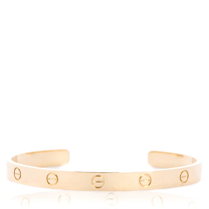 Cartier 18K Yellow Gold LOVE Cuff Bracelet 19 1 of 5