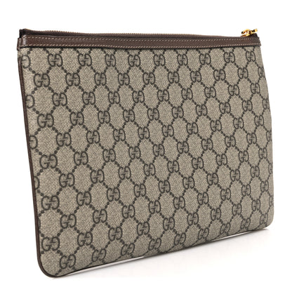 Gucci GG Supreme Monogram Large Ophidia Pouch Clutch Brown 3 of 7