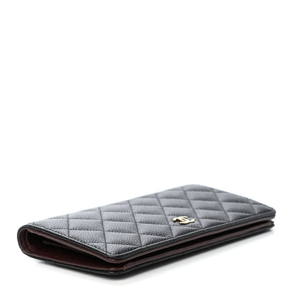 Chanel Caviar Quilted Yen Wallet Black 3 of 4