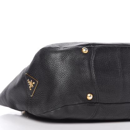 Prada Vitello Daino Shoulder Bag Black 6 of 13
