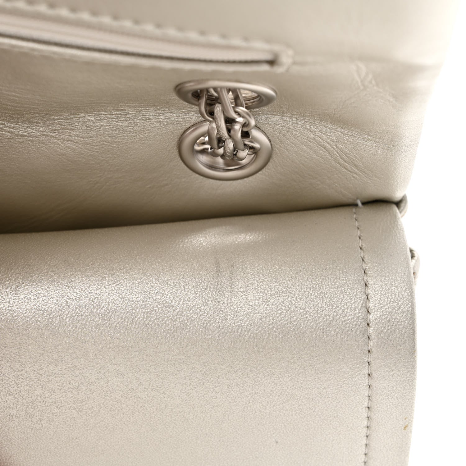 Chanel Metallic Lambskin Quilted 2.55 Reissue 227 Flap Silver 12 of 12