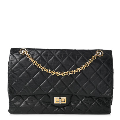 Chanel Aged Calfskin Quilted 2.55 Reissue 226 Flap Navy Blue 1 of 11