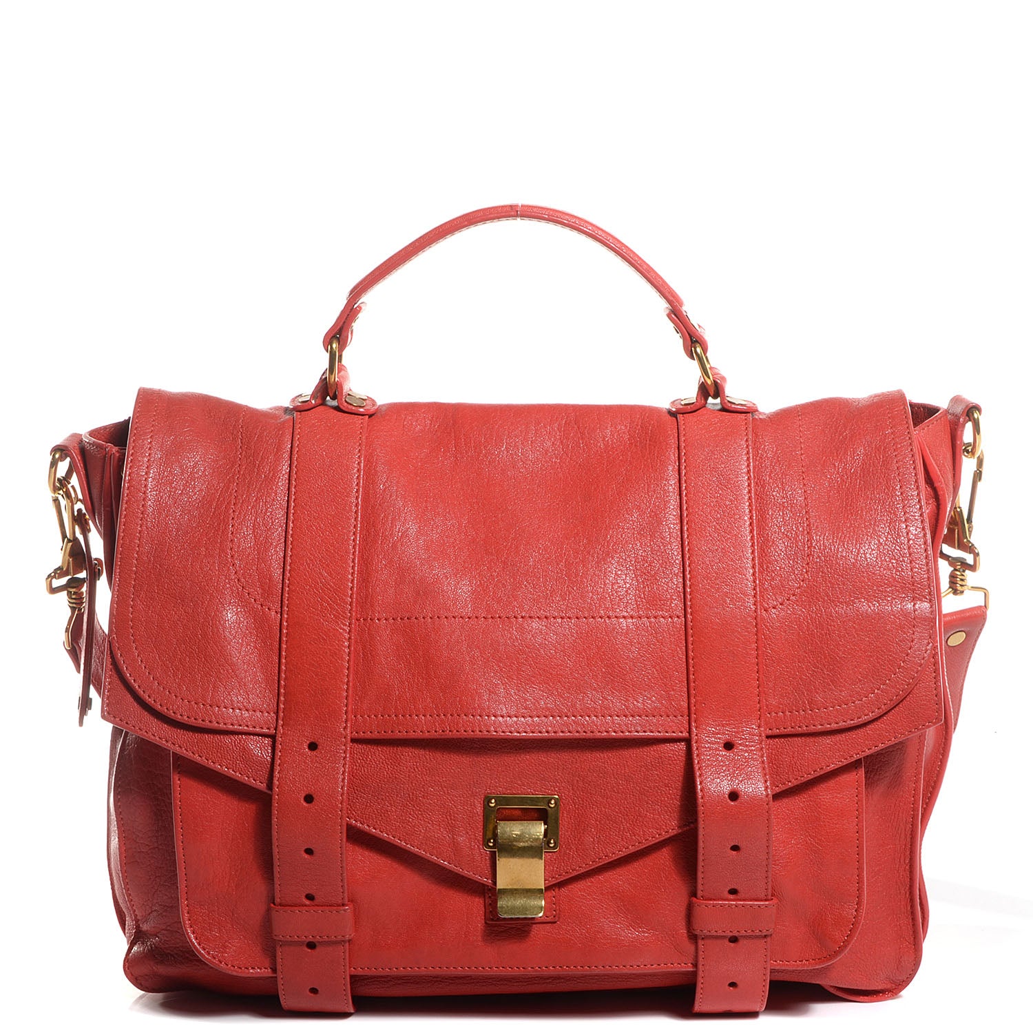 Proenza Schouler Lambskin Large PS1 Satchel Poppy 1 of 14