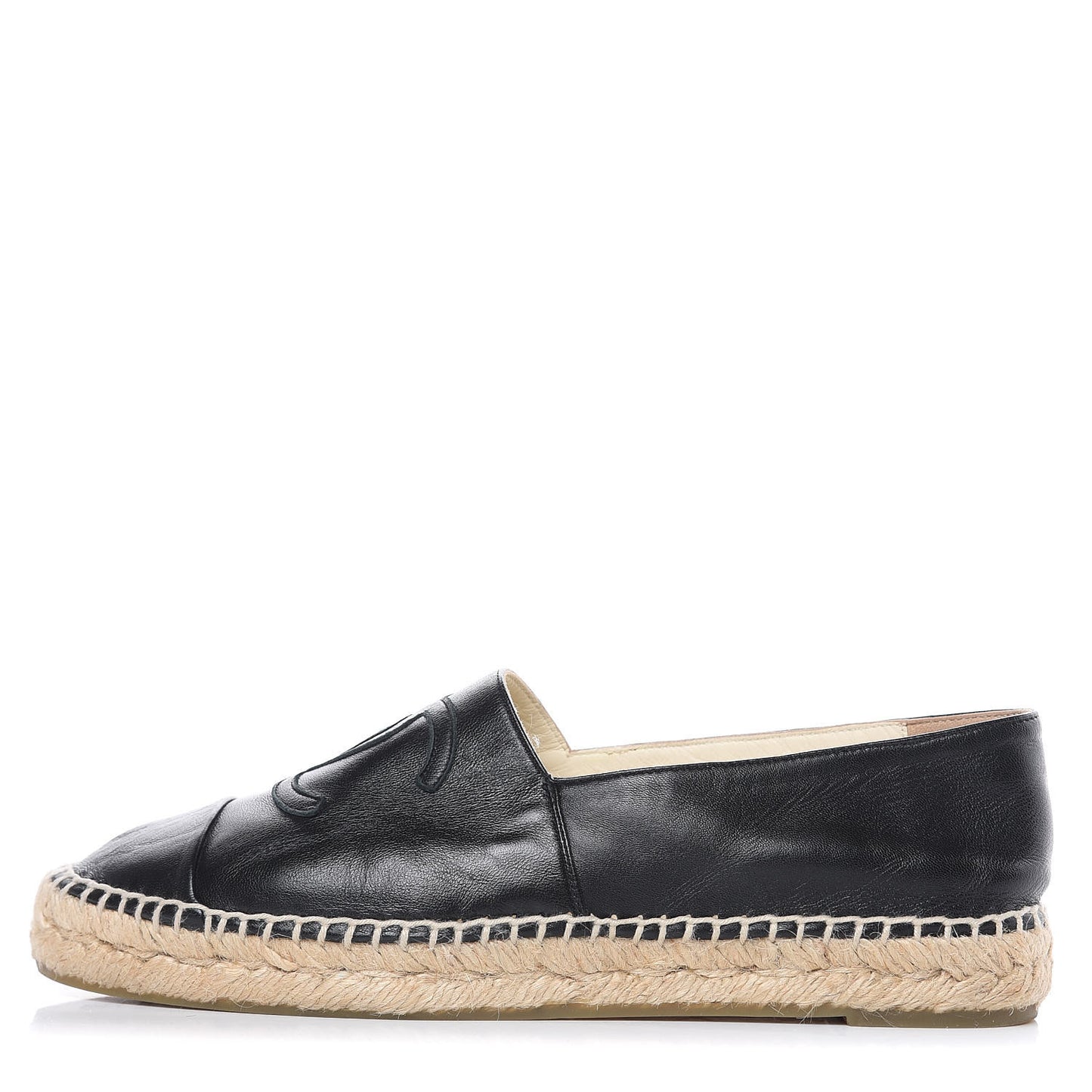 Lambskin CC Espadrilles 38 Black