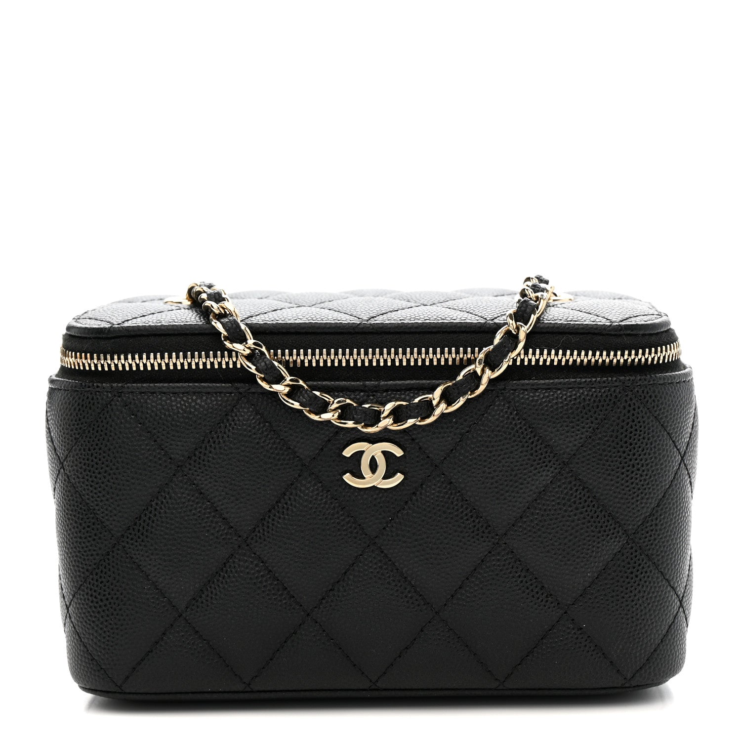Chanel Caviar Quilted Small Vanity Case With Chain Black 1 of 12
