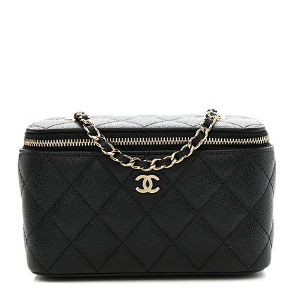 Chanel Caviar Quilted Small Vanity Case With Chain Black 1 of 12