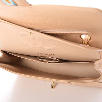 Chanel Caviar Quilted Medium Double Flap Beige Clair 4 of 10