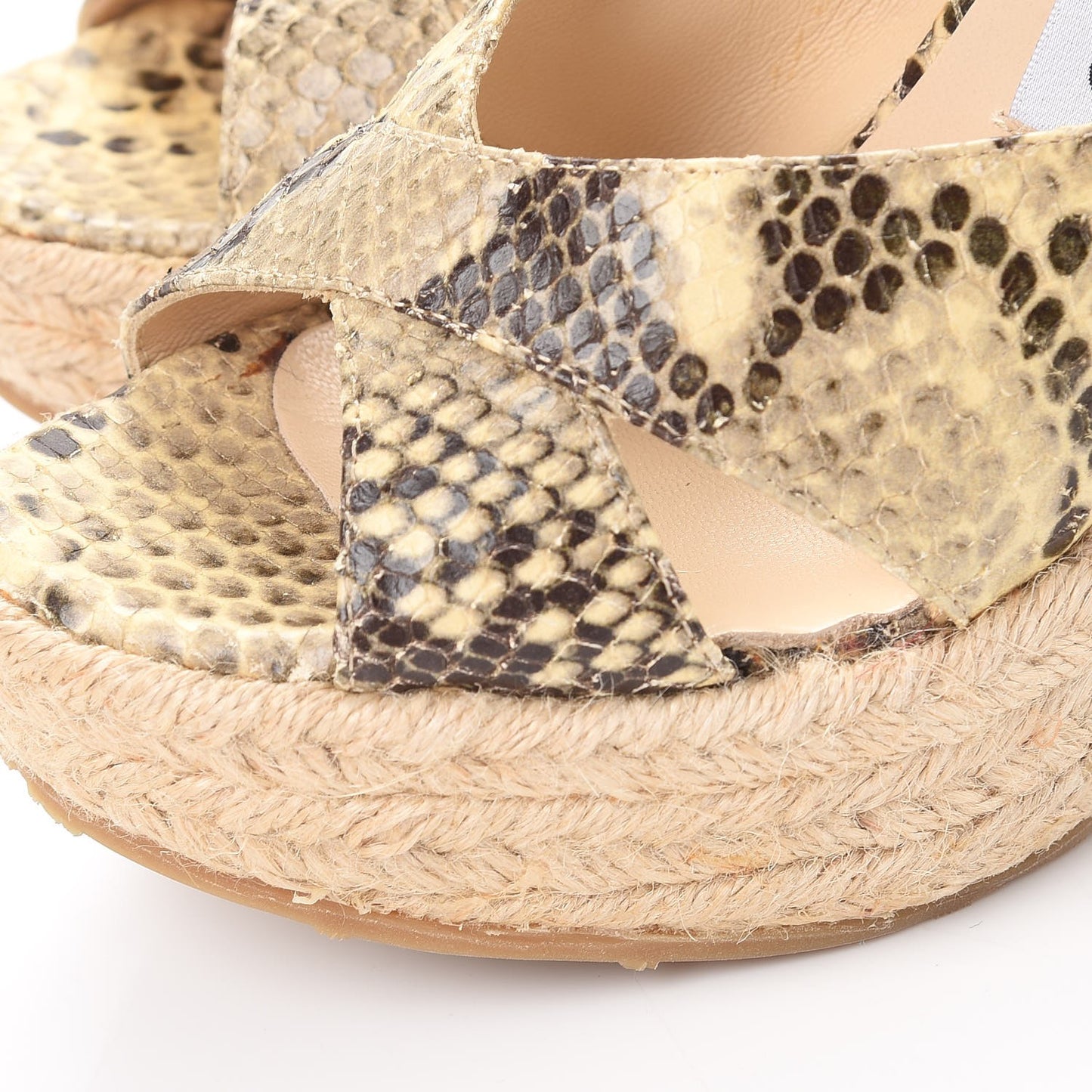 Python Phyllis Espadrille Wedges 36 Natural