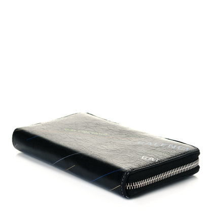 Balenciaga Agneau Arena Logo Multicolor Print Bazar Continental Zip Around Wallet Black Multicolor 5 of 10