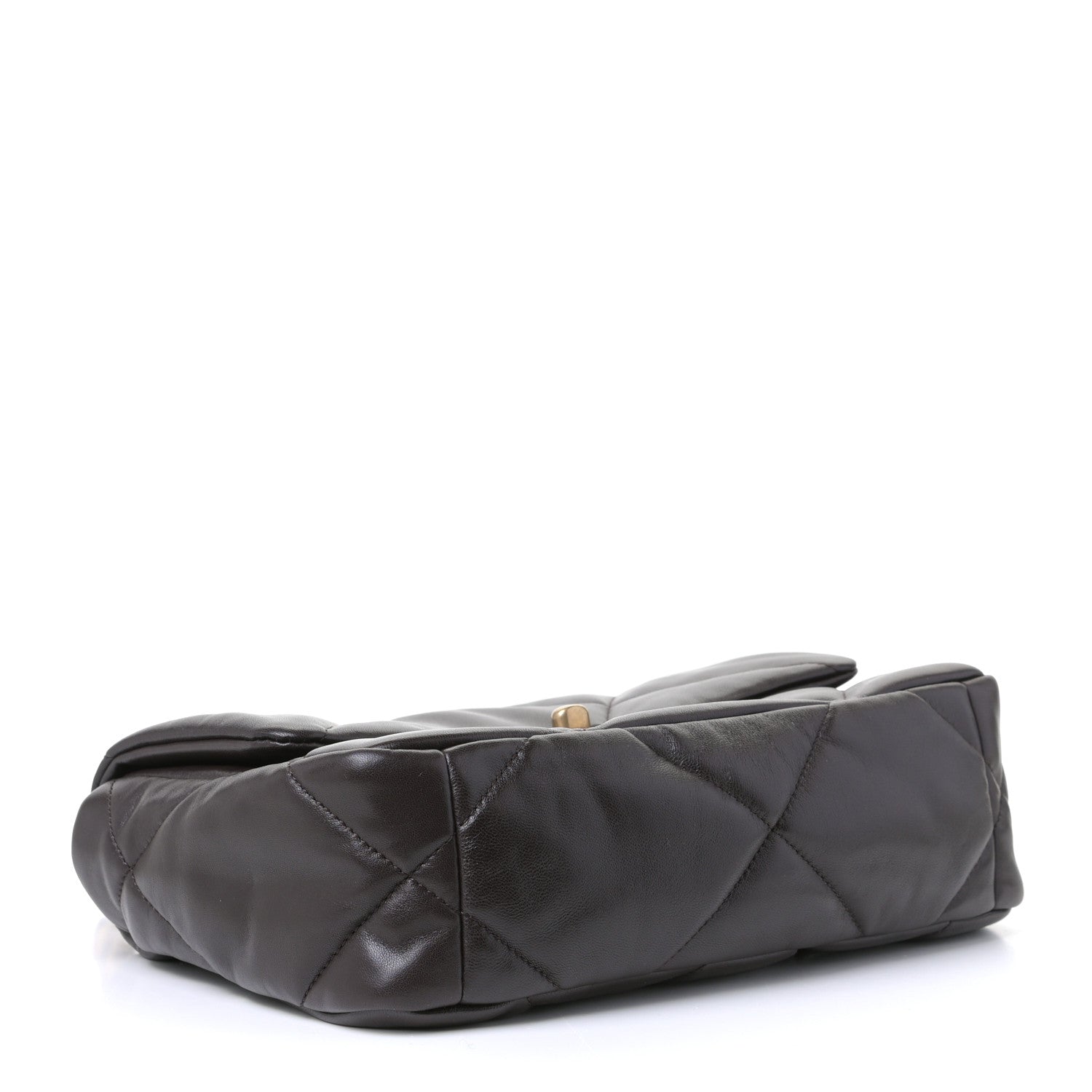 Chanel Lambskin Quilted Medium Chanel 19 Flap Dark Brown 3 of 4