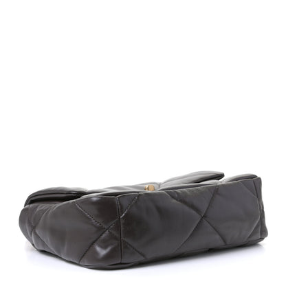 Chanel Lambskin Quilted Medium Chanel 19 Flap Dark Brown 3 of 4