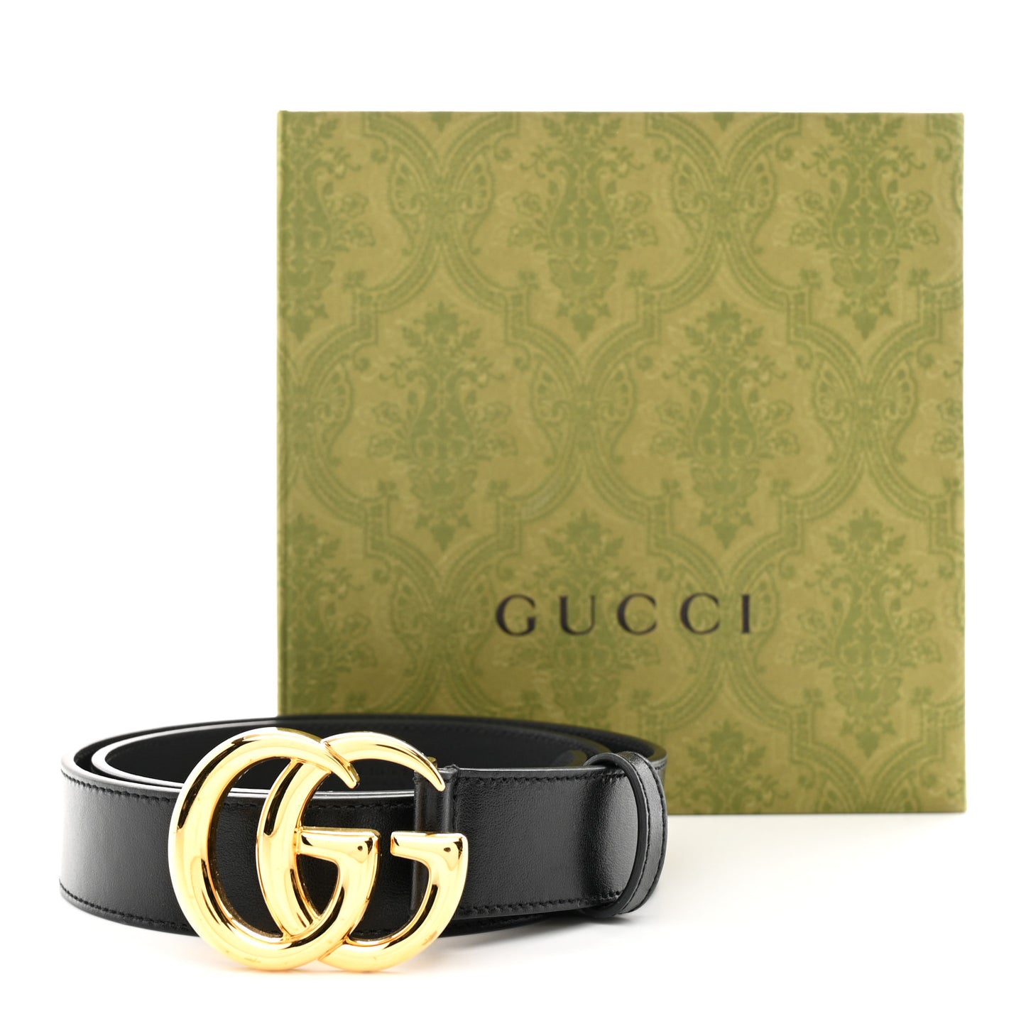 Calfskin Double G 30mm Belt 80 32 Black