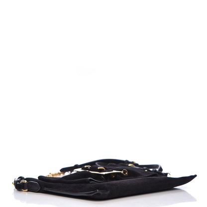 Burberry Suede Bow Buckle Crossbody Bag Black 4 of 9