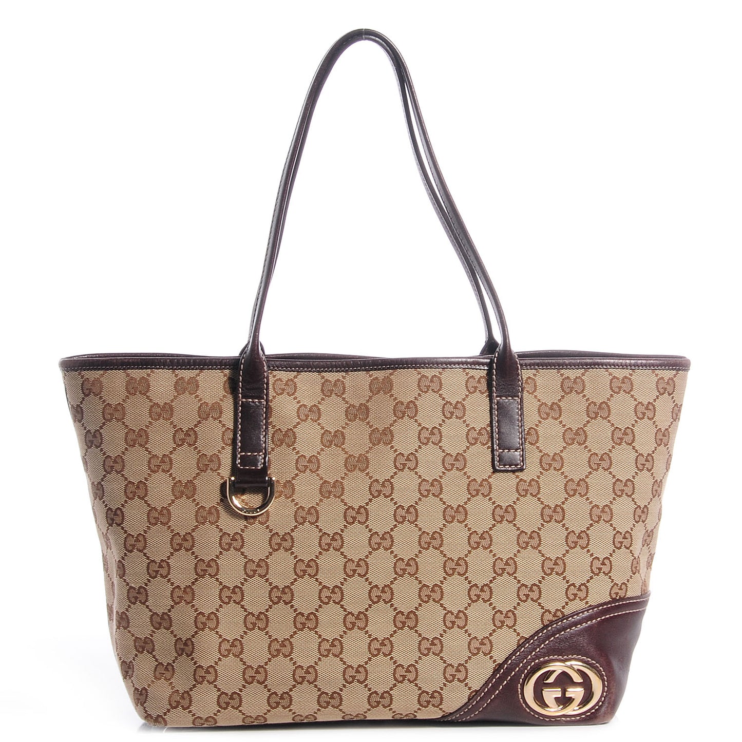 Monogram New Britt Medium Tote Brown