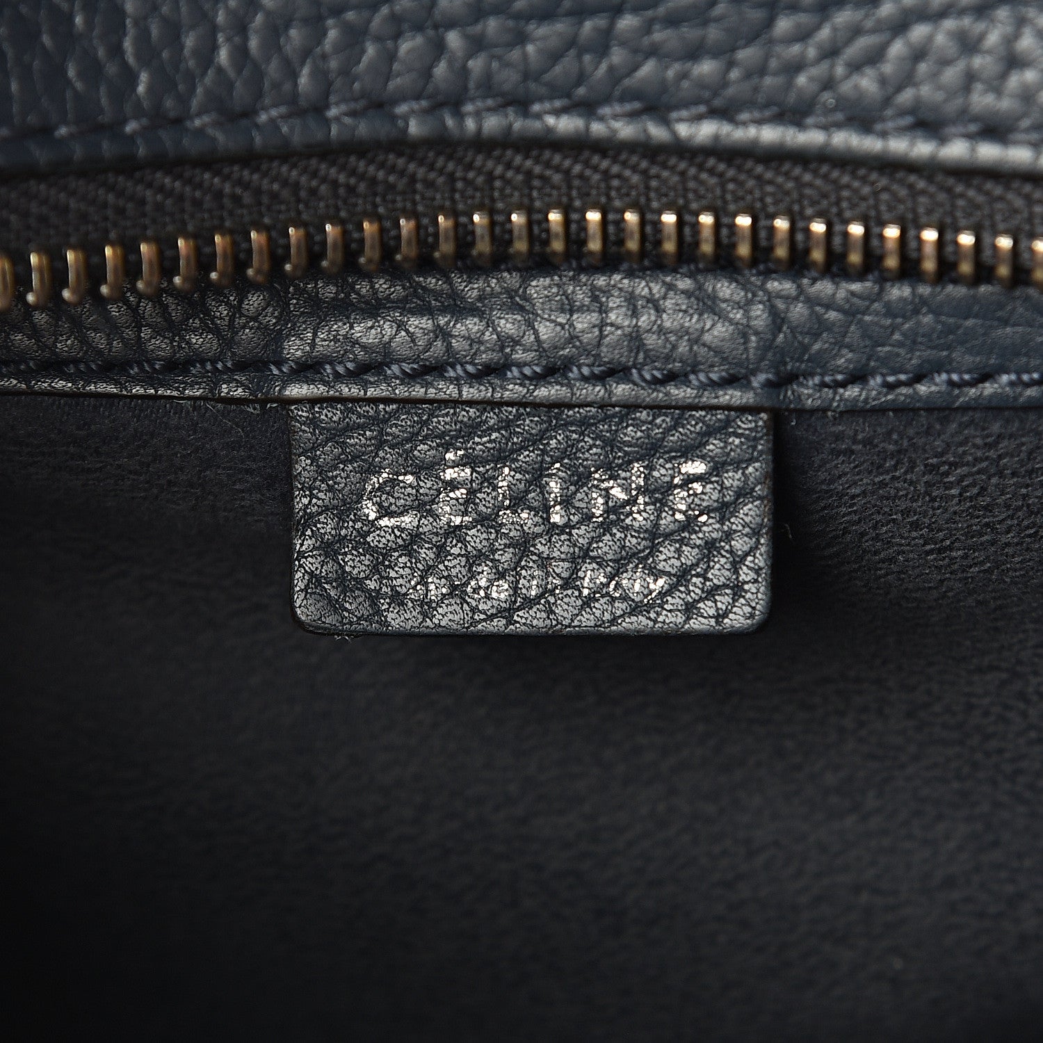 Celine Drummed Calfskin Nano Luggage Orage 5 of 8