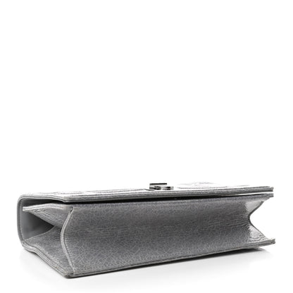 Christian Dior Ceramic Effect Deerskin Medium Diorama Flap Bag Grey 3 of 4