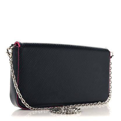 Louis Vuitton Epi Pochette Felicie Black Hot Pink 3 of 10