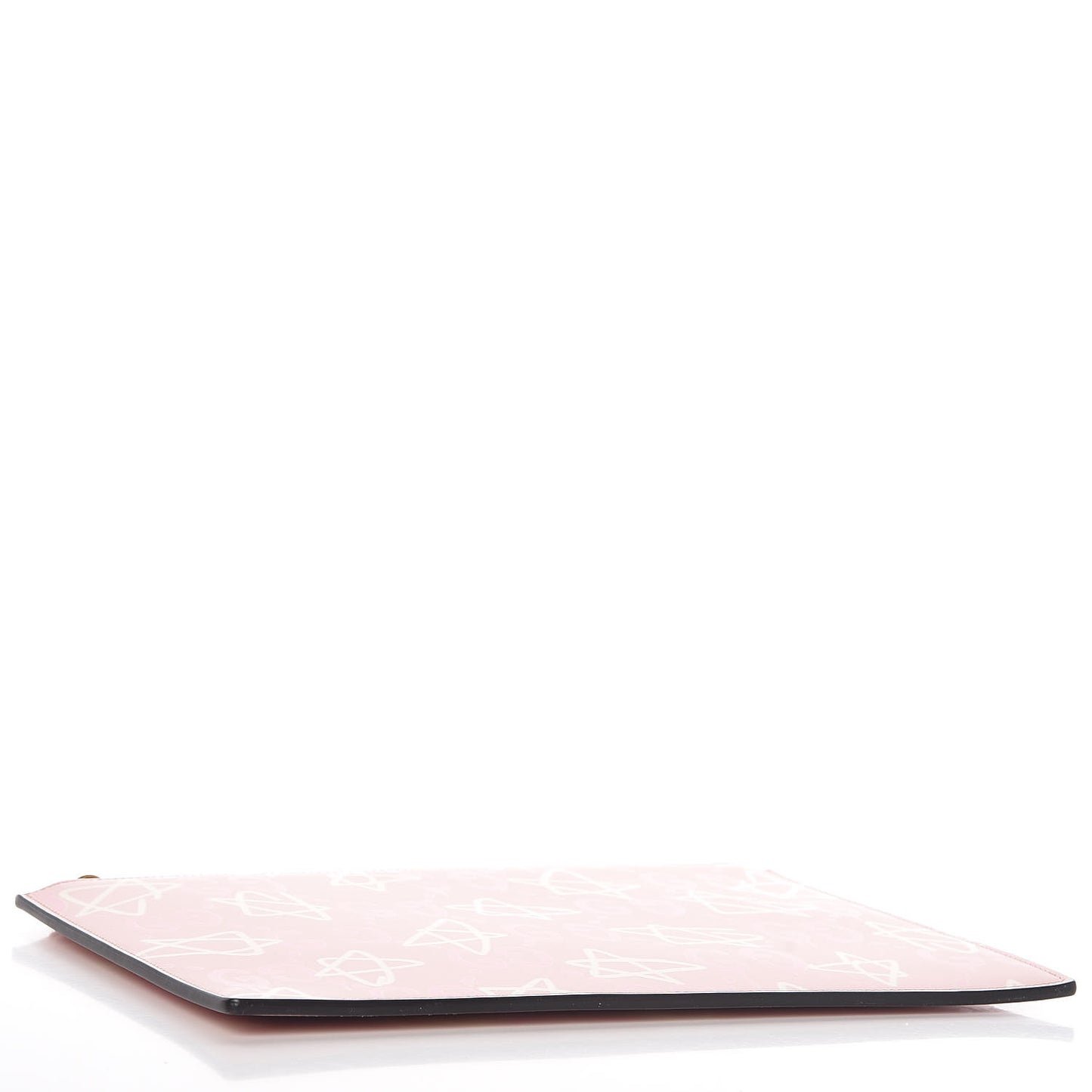 Calfskin GucciGhost Print Zip Pouch Perfect Pink Rosa Ivory