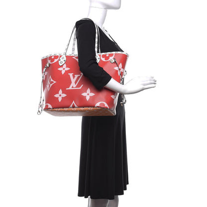 Louis Vuitton Monogram Giant Neverfull MM Rouge 2 of 9