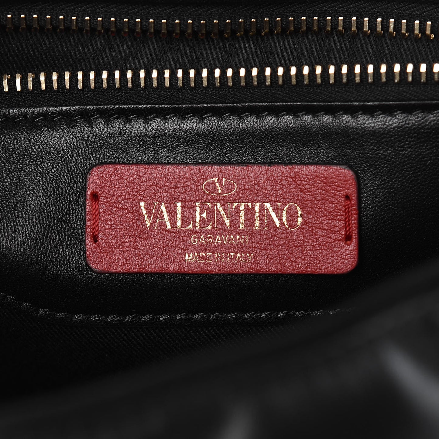 Lambskin VLTN Print Candystud Top Handle Bag Black