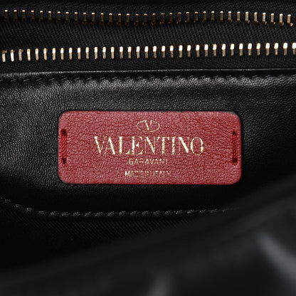 Valentino Garavani Lambskin VLTN Print Candystud Top Handle Bag Black 6 of 13