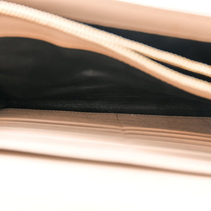 Saint Laurent Grain De Poudre Matelasse Chevron Monogram Chain Wallet Dark Beige 6 of 17