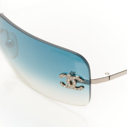 Chanel Metal Crystal CC Logo Sunglasses 4017-D Blue 7 of 8