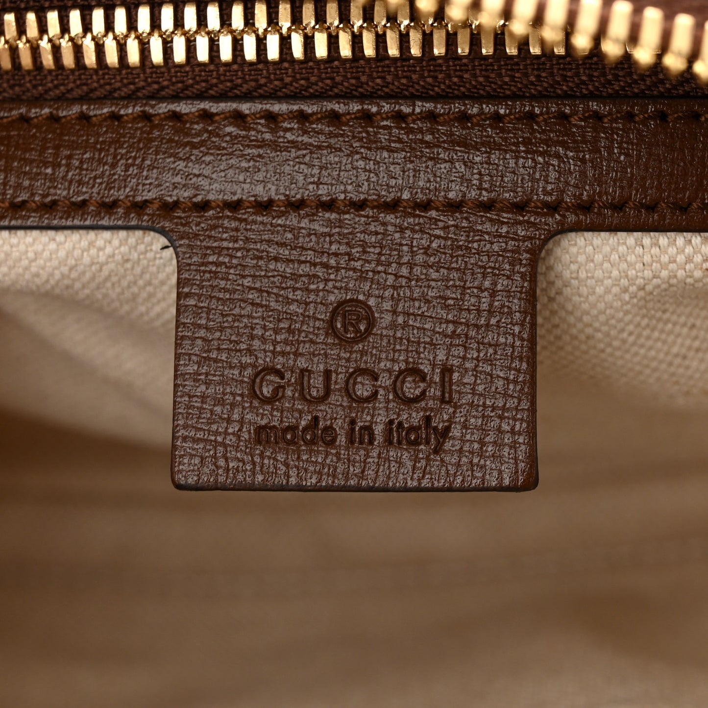 GG Supreme Monogram Azalea Calfskin Fake/Not Small Retro Interlocking G Belt Bag 80 32 Beige Ebony Brown Sugar