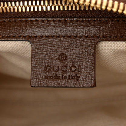 Gucci GG Supreme Monogram Azalea Calfskin Fake/Not Small Retro Interlocking G Belt Bag 80 32 Beige Ebony Brown Sugar 6 of 12