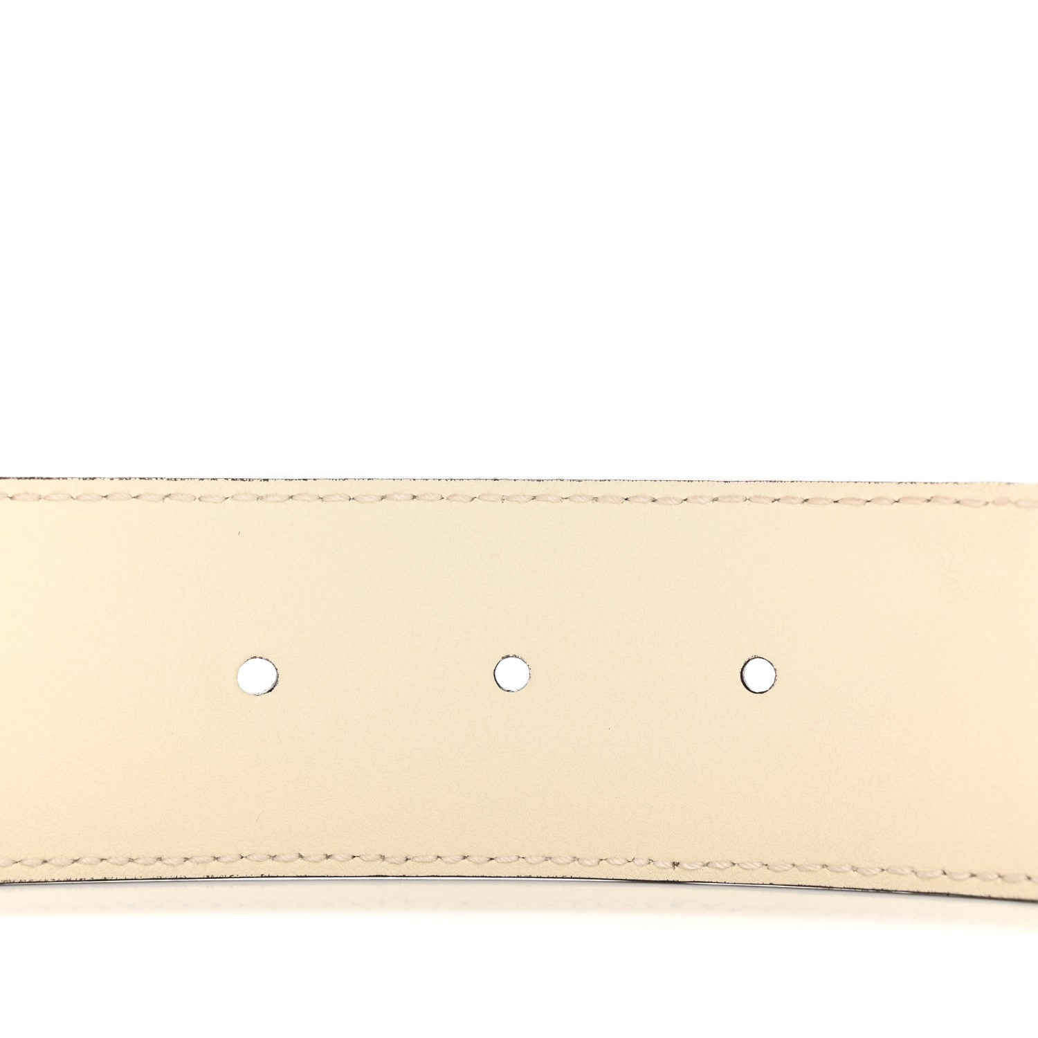 Gucci GG Supreme Monogram Matte Plutone Calfskin Double G 40mm Belt 85 34 Beige Ebony Mystic White 4 of 5
