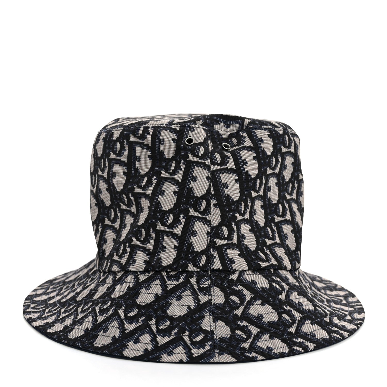 Christian Dior Oblique Reversible Teddy-D Brim Bucket Hat 56 Blue