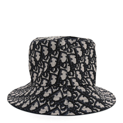 Christian Dior Oblique Reversible Teddy-D Brim Bucket Hat 56 Blue 8 of 12