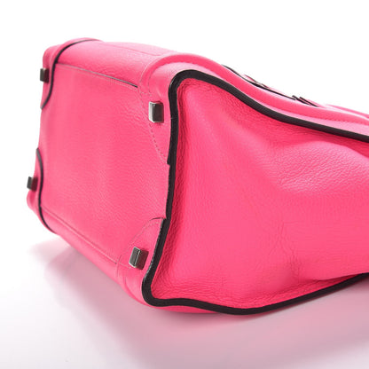 Celine Drummed Calfskin Micro Luggage Fluo Pink 13 of 13