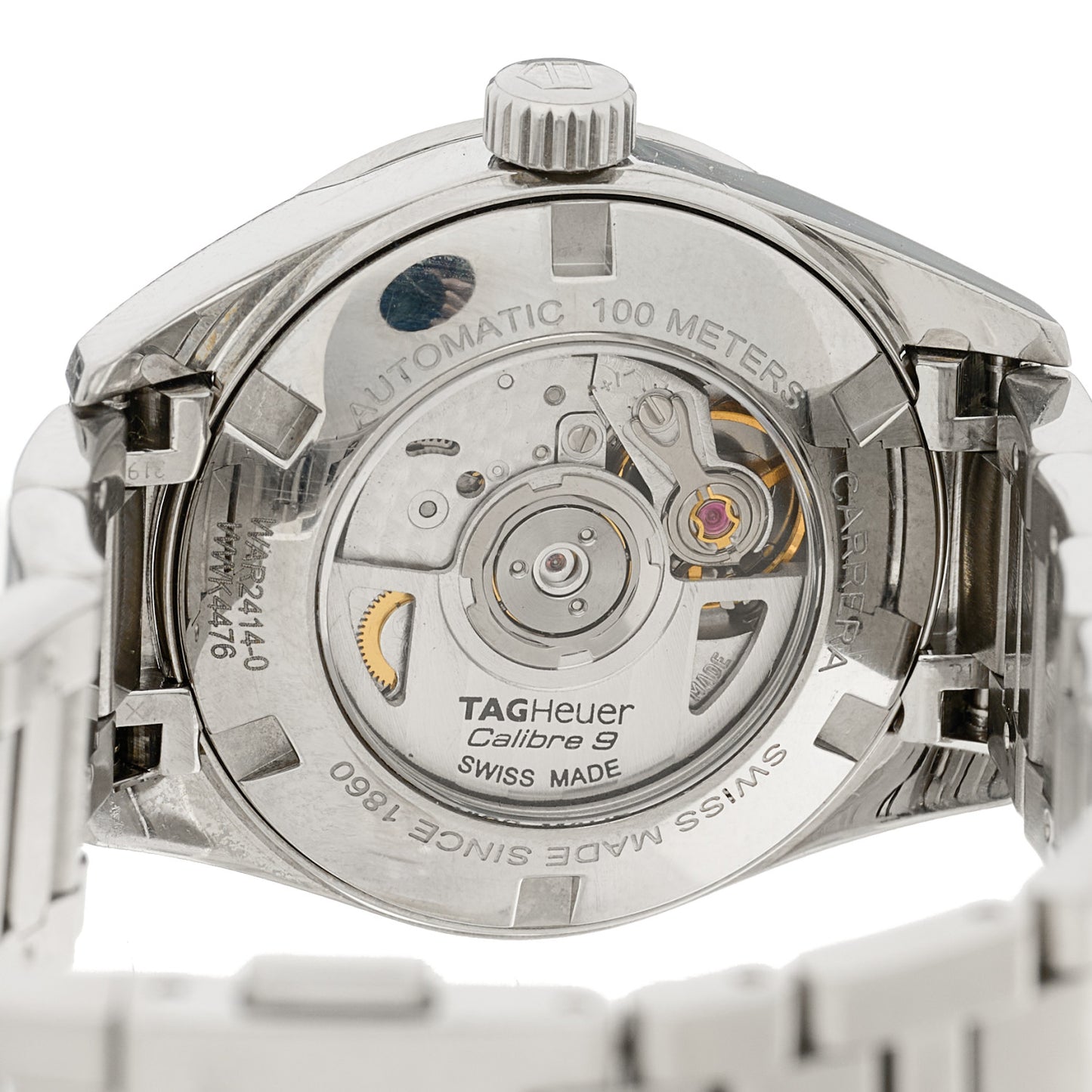 Stainless Steel Diamond Mother of Pearl 29mm Carrera Lady Automatic Watch WAR2414