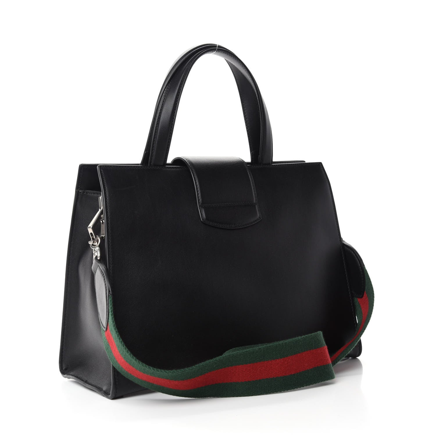 Gucci Calfskin Web Medium Dionysus Tote Bag Black 3 of 10