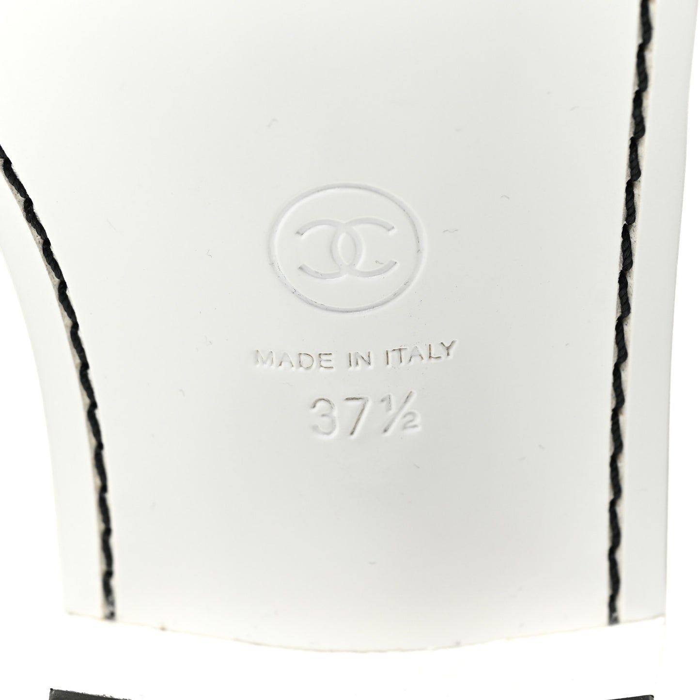 Lambskin CC Mules 37.5 White Green