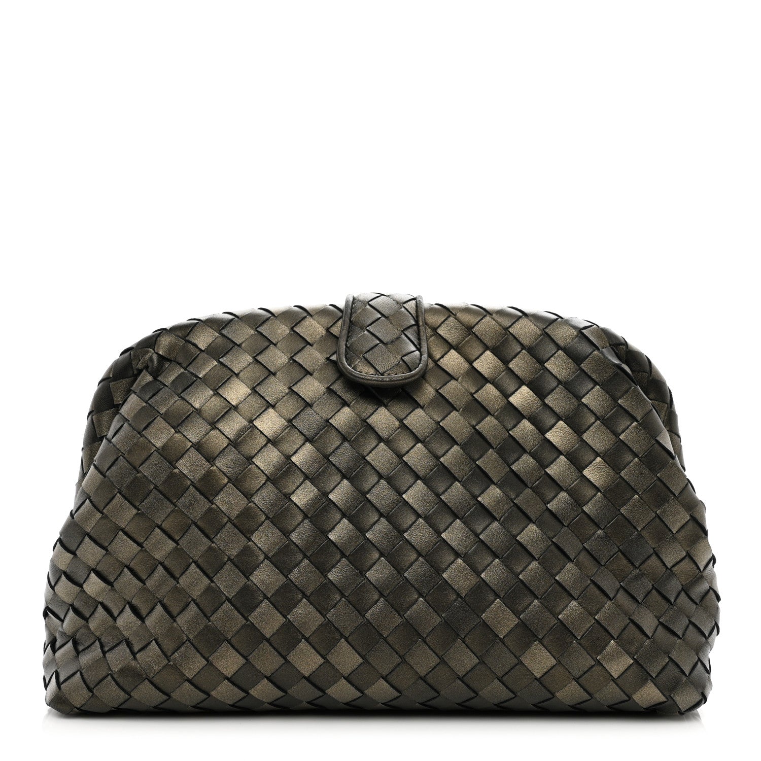 Bottega Veneta Nappa Intrecciato The Lauren 1980 Clutch Platinum 1 of 6