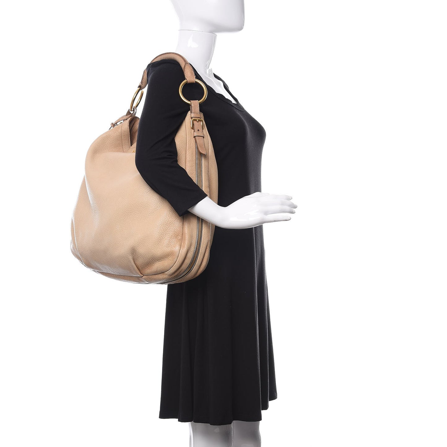 Vitello Daino Hobo Sabbia